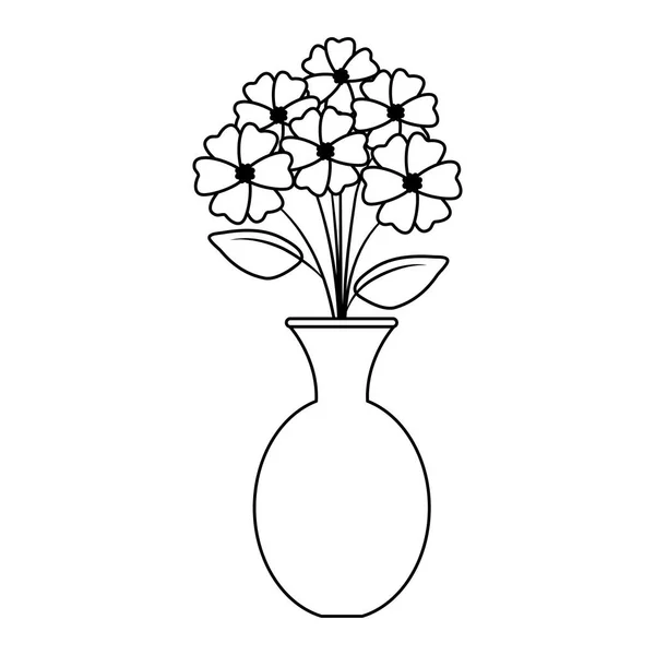 Wazon z kwiatami ikona — Wektor stockowy