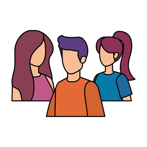 Group of people characters — Stock Vector