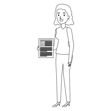 müfredat avatar karakteri ile iş kadını