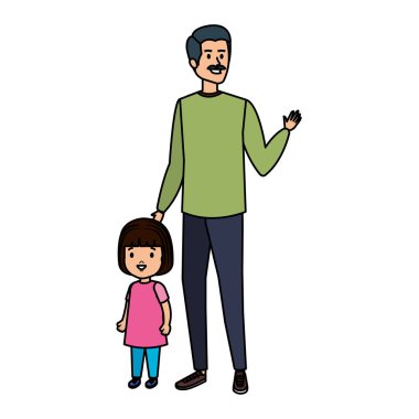 Baba ile kızı karakterler