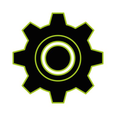 dişli makine izole simgesini