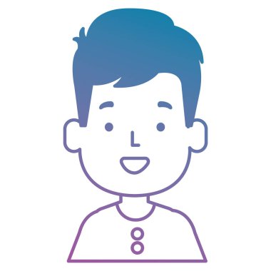 Mutlu küçük çocuk karakteri