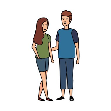 Çift avatar karakter simgeler