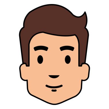 genç adam baş avatar karakter