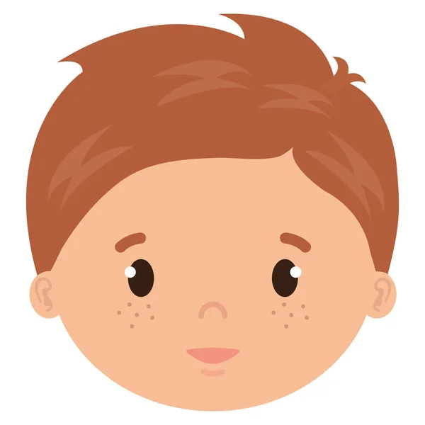 小さな男の子の頭の文字 — ストックベクタ