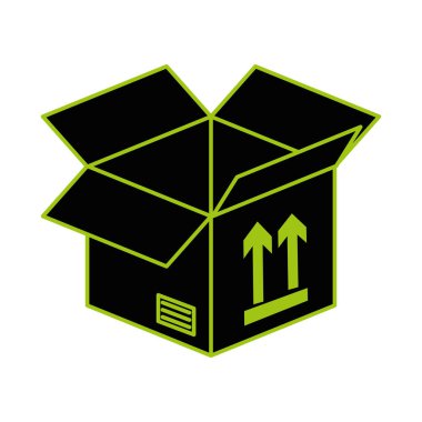 kutu karton izole simgesi