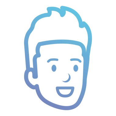 genç adam baş avatar karakter