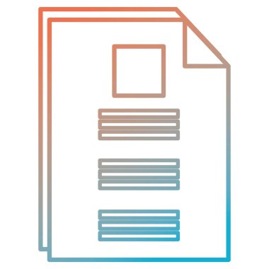 kağıt belge izole simgesi