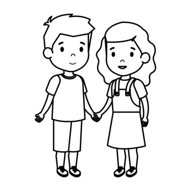 sevimli küçük çift çocuklar