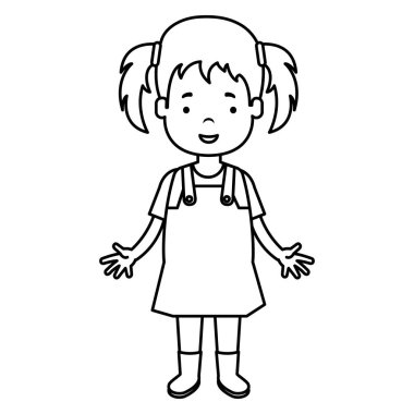 Mutlu küçük kız karakteri