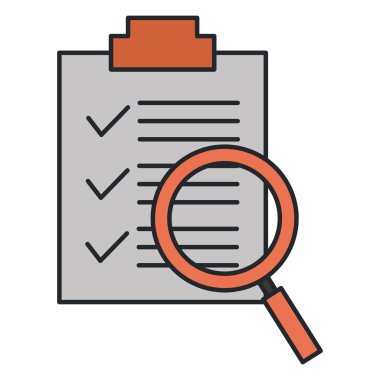 Büyüteç ile denetim listesi belgesi