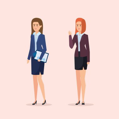 profesyonel ve başarılı şirkete yönetici iş kadınları