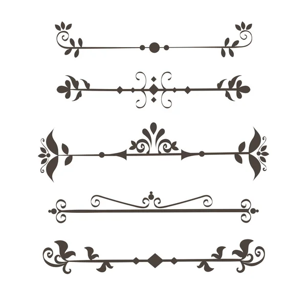 Diseño de bordes ornamentales — Vector de stock