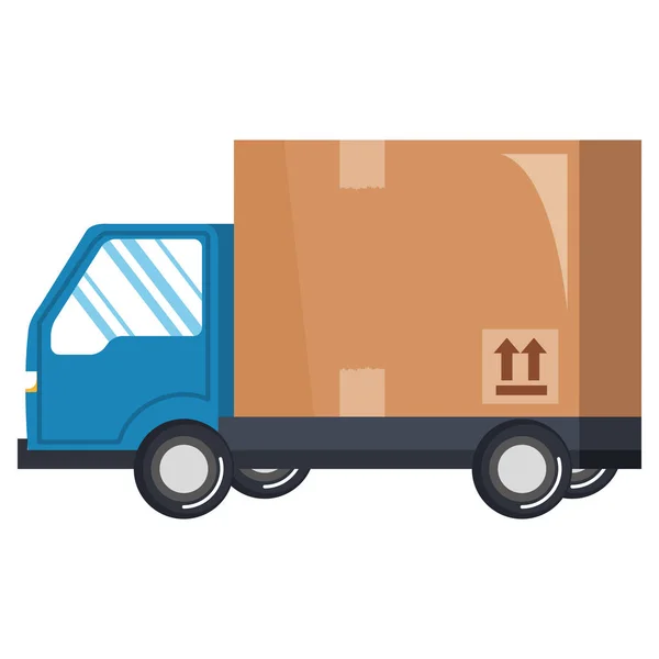 Serviço de entrega caminhão ícone isolado — Vetor de Stock