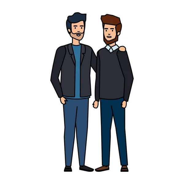 Hommes d'affaires élégants avatars personnages — Image vectorielle