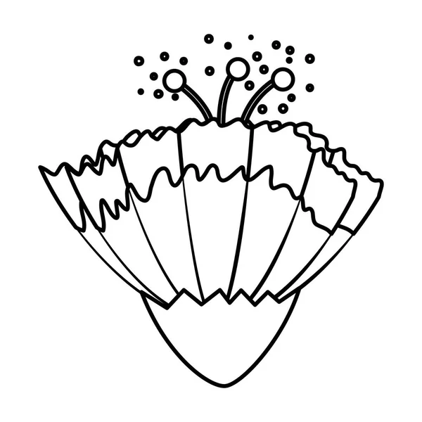Icône décorative fleur mignonne — Image vectorielle