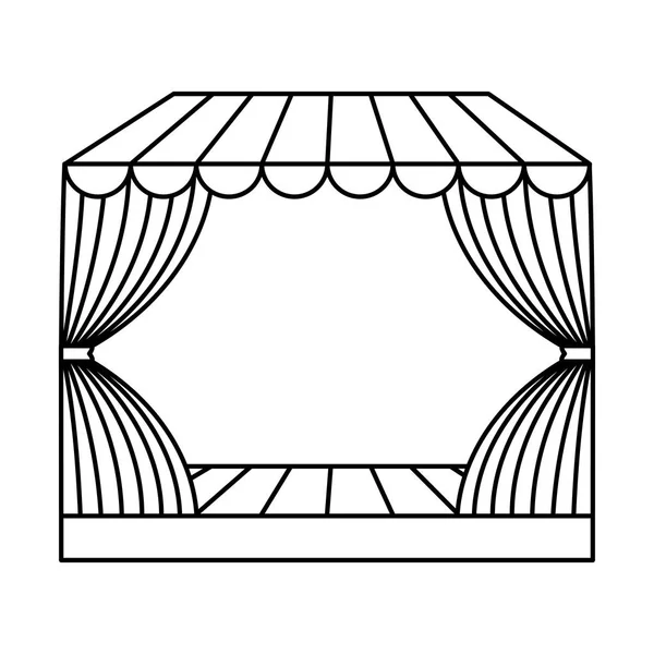 Cirque podium icône isolée — Image vectorielle