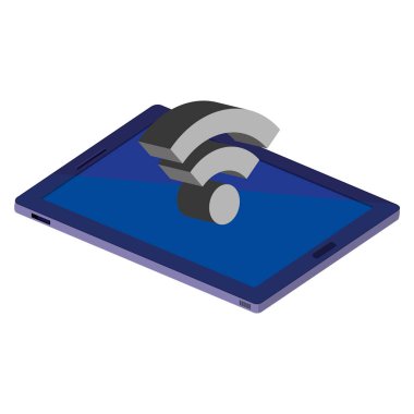 tablet cihaz izometrik simgesi