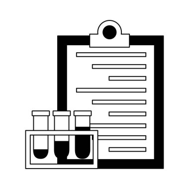 tıbbi pano ve şişeler