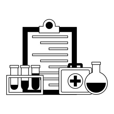 tıbbi şişeler bavul panosu