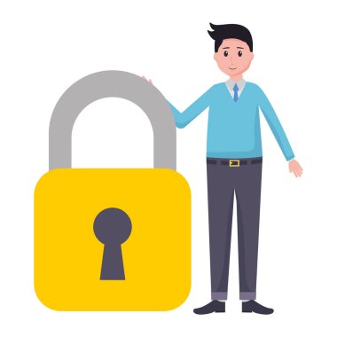 işadamı ve asma kilit