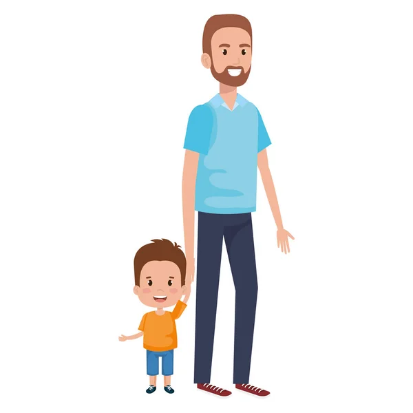 Vater mit Sohn — Stockvektor