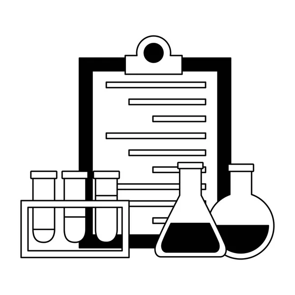 เคมีคลิปบอร์ดขวดทางการแพทย์ — ภาพเวกเตอร์สต็อก