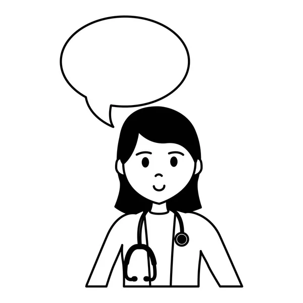 Ärztin im Gespräch — Stockvektor