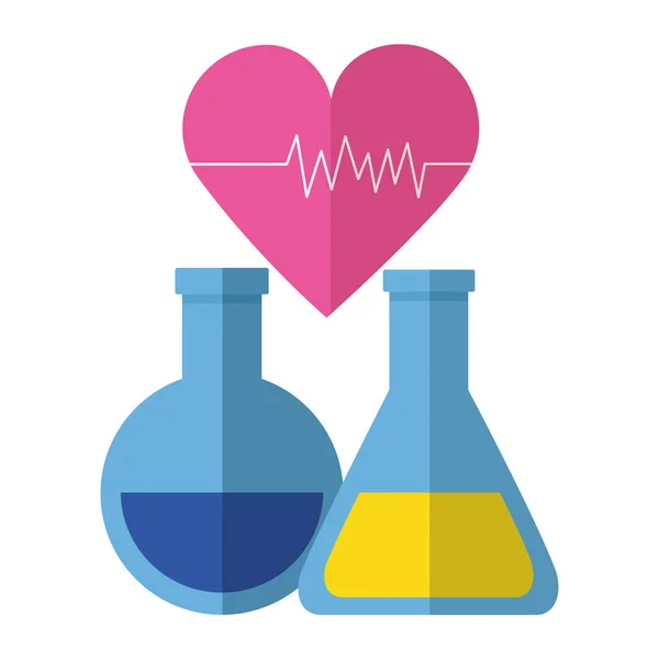 의료 플라스크 심장 박동 — 스톡 벡터