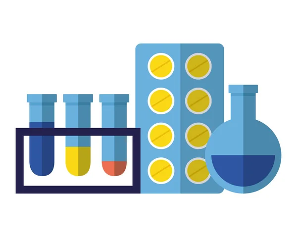 Medizinische Fläschchen und Pillen — Stockvektor