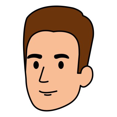 genç adam baş avatar karakter