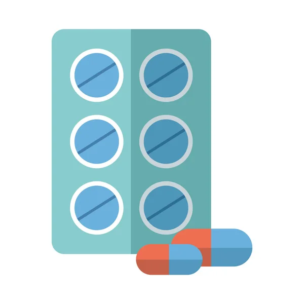 Medicinsk apotek piller kapsel — Stock vektor