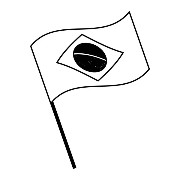 Símbolo da bandeira do brasil — Vetor de Stock