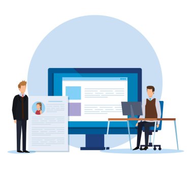 bilgisayar ve müfredat özgeçmişile işadamları ofis