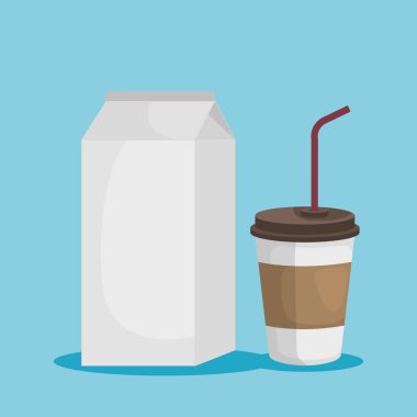 zehirli plastik bardak ile süt kutusu seti