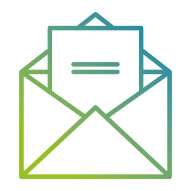 Zarf posta izole simgesi