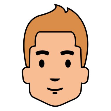 genç adam baş avatar karakter