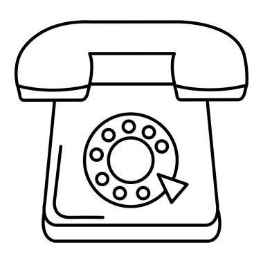 telefon hizmeti izole simgesi