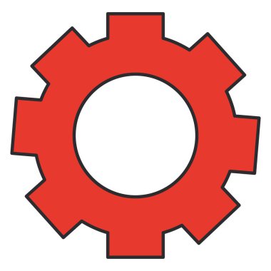 Gears'ı makine izole simgesi
