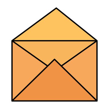 Zarf posta izole simgesi