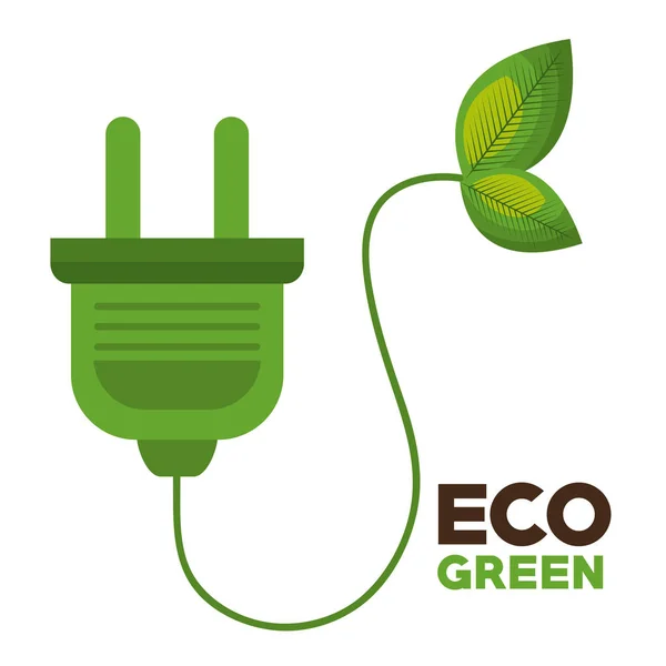 Eco groen milieu poster — Stockvector