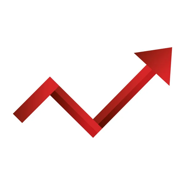 Business emblem with arrow — Stock Vector