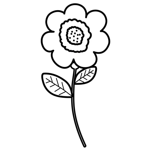 Dekorativní ikona květin a listů — Stockový vektor