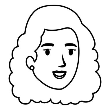 güzel bir kadın baş avatar karakter