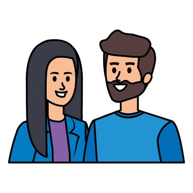 Genç çift avatarlar karakter