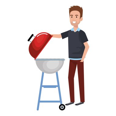 ızgara karakterini kullanan adam