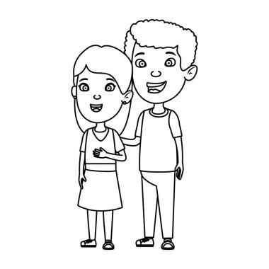 sevimli küçük çift çocuklar