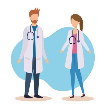 stetoskop ve tıp hizmeti ile profesyonel doktorlar