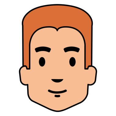 genç adam baş avatar karakter