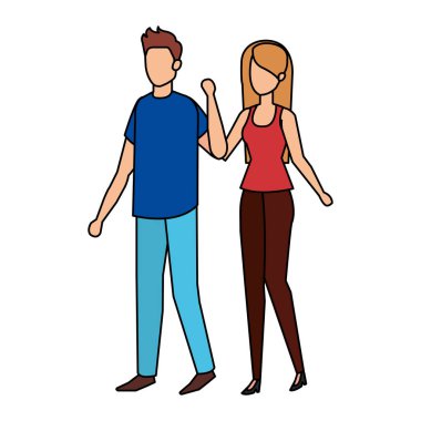 Çift avatar karakter simgeler